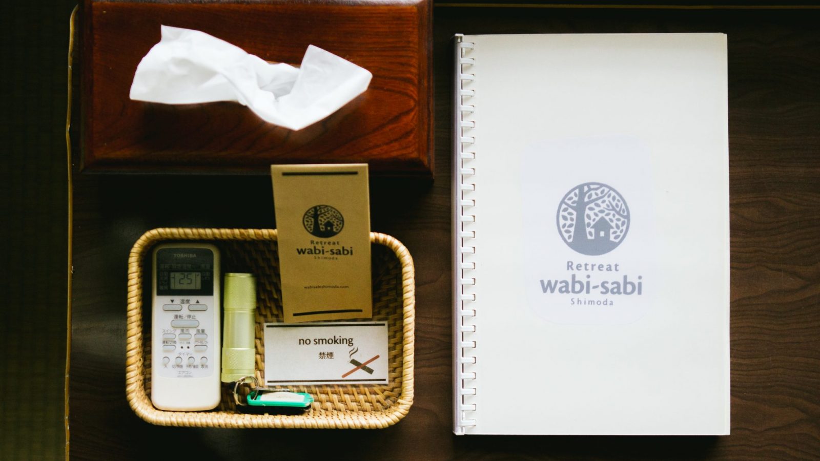Retreat wabi-sabi guestroom supplies