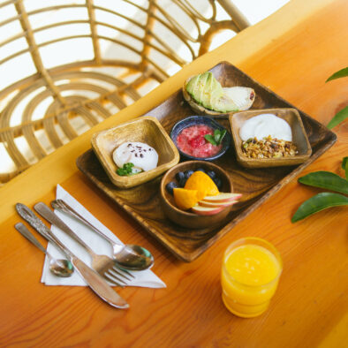 breakfast set at retreat wabi-sabi shimoda izu