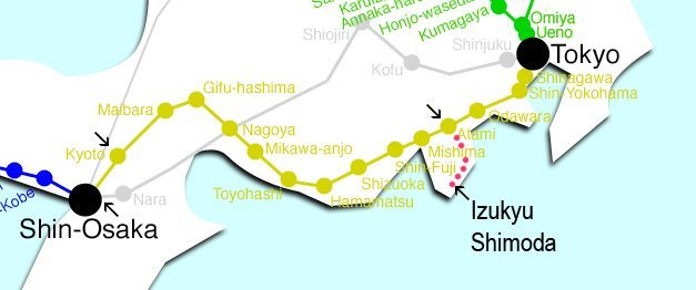 osaka to shimoda by train